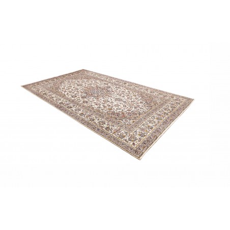 Tappeto Kashan Persia bianco marrone 197x315