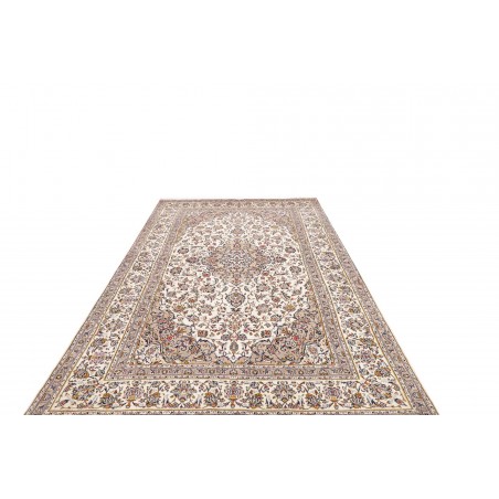 Tappeto Kashan Persia bianco marrone 197x315