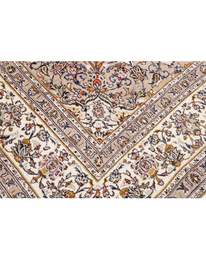 Tappeto Kashan Persia bianco marrone 197x315