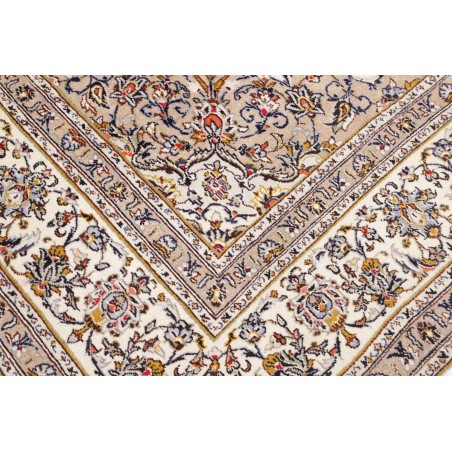 Tappeto Kashan Persia bianco marrone 197x315