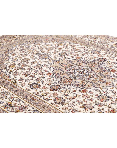 Tappeto Kashan Persia bianco marrone 197x315