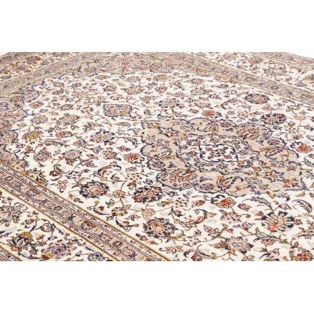 Tappeto Kashan Persia bianco marrone 197x315