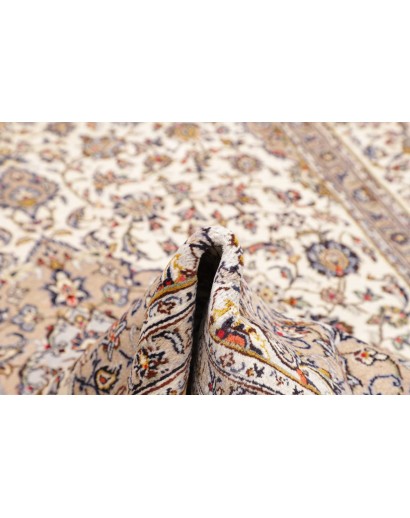 Tappeto Kashan Persia bianco marrone 197x315