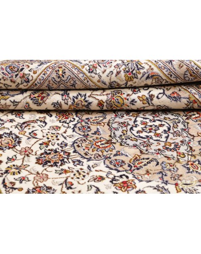 Tappeto Kashan Persia bianco marrone 197x315