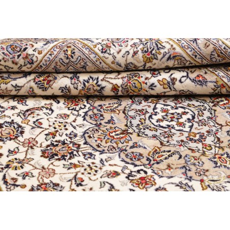 Tappeto Kashan Persia bianco marrone 197x315