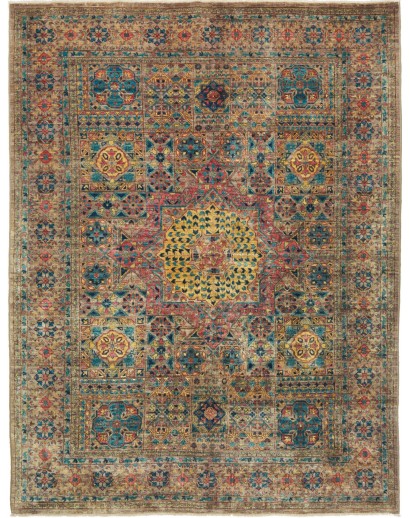 Tappeto Mamlouk Pakistan azzurro grigio 150x199