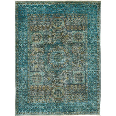 Tappeto Mamlouk Pakistan azzurro verde 150x199