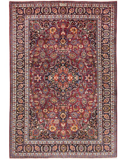Tappeto Mashad Persia azzurro beige 196x285