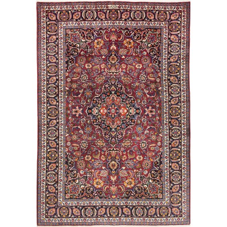 Tappeto Mashad Persia azzurro beige 196x285
