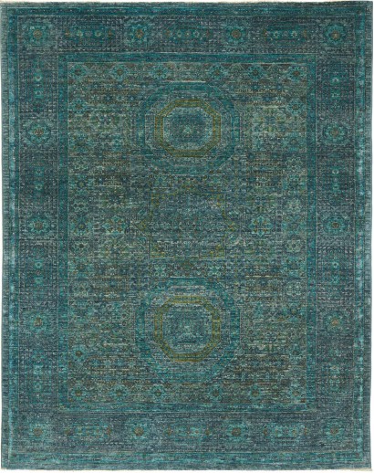 Tappeto Mamlouk Pakistan azzurro grigio 150x193
