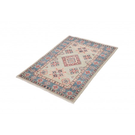 Tappeto Kazak Afghanistan bianco azzurro 80x117