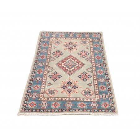 Tappeto Kazak Afghanistan bianco azzurro 80x117