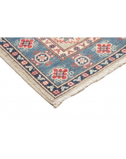 Tappeto Kazak Afghanistan bianco azzurro 80x117