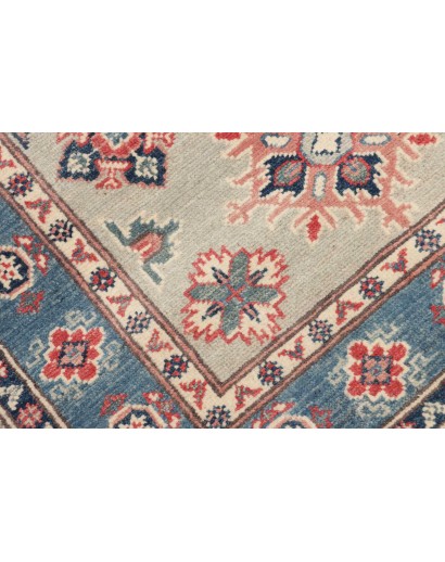 Tappeto Kazak Afghanistan bianco azzurro 80x117