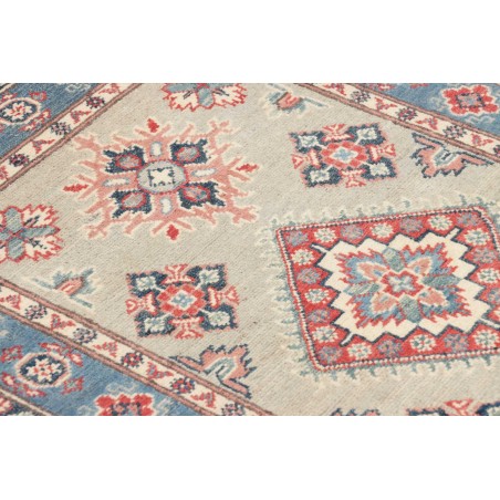 Tappeto Kazak Afghanistan bianco azzurro 80x117