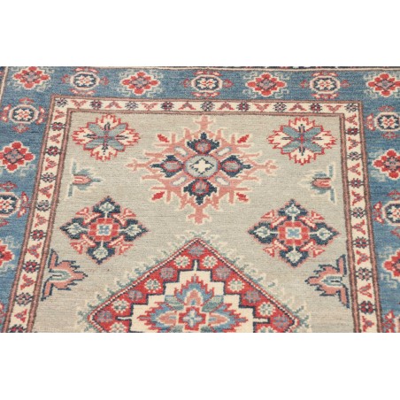 Tappeto Kazak Afghanistan bianco azzurro 80x117