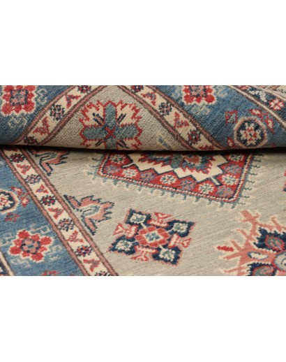 Tappeto Kazak Afghanistan bianco azzurro 80x117
