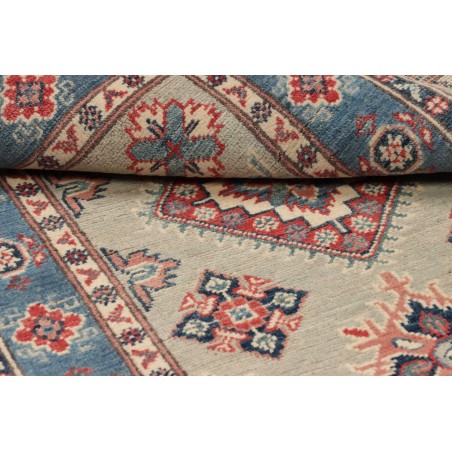 Tappeto Kazak Afghanistan bianco azzurro 80x117
