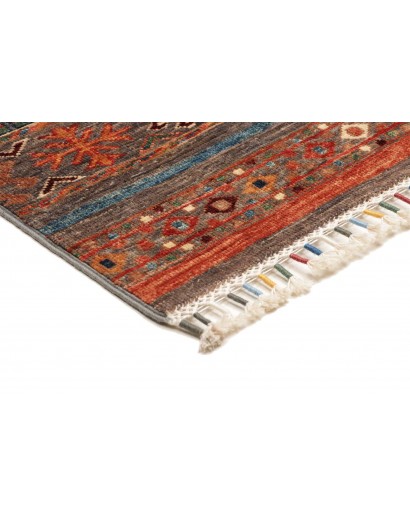 Tappeto Samarkand Pakistan marrone azzurro 83x239