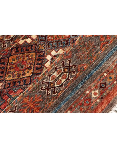 Tappeto Samarkand Pakistan marrone azzurro 83x239