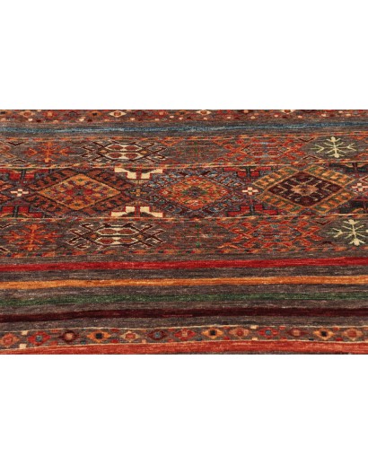 Tappeto Samarkand Pakistan marrone azzurro 83x239