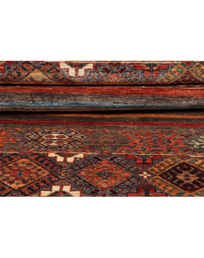Tappeto Samarkand Pakistan marrone azzurro 83x239