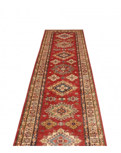 Tappeto Kazak Fine Pakistan rosso giallo 83x306