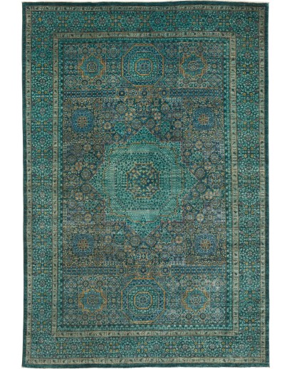 Tappeto Mamlouk Pakistan azzurro bianco 201x308