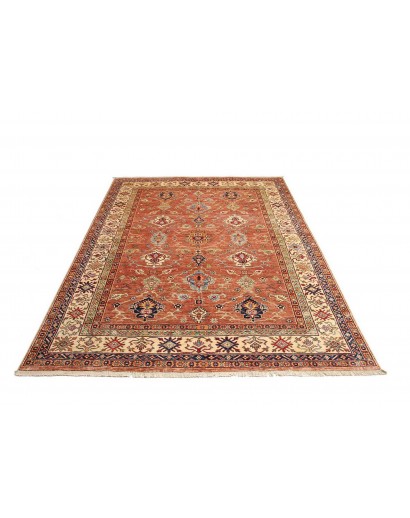 Tappeto Kazak Fine Pakistan marrone rosso 183x244