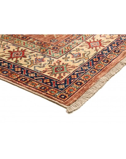 Tappeto Kazak Fine Pakistan marrone rosso 183x244