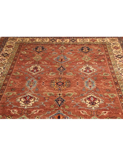 Tappeto Kazak Fine Pakistan marrone rosso 183x244