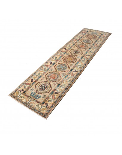 Tappeto Kazak Fine Pakistan marrone grigio 75x252