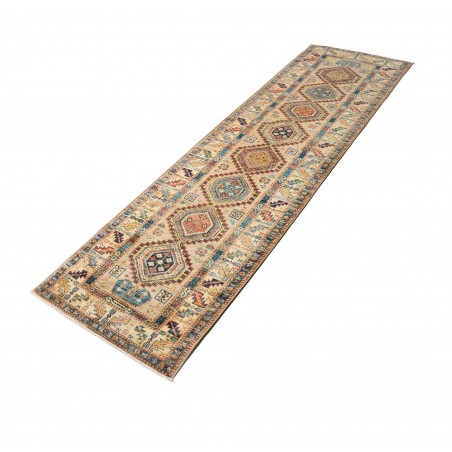 Tappeto Kazak Fine Pakistan marrone grigio 75x252