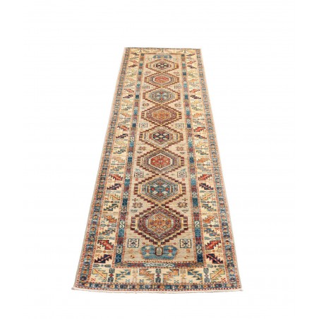 Tappeto Kazak Fine Pakistan marrone grigio 75x252