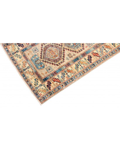 Tappeto Kazak Fine Pakistan marrone grigio 75x252