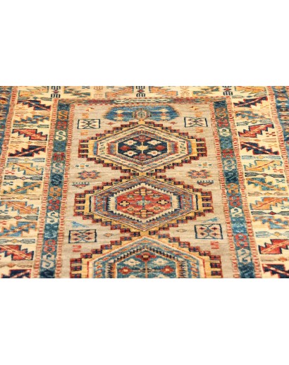 Tappeto Kazak Fine Pakistan marrone grigio 75x252
