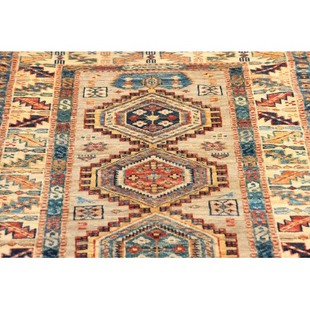 Tappeto Kazak Fine Pakistan marrone grigio 75x252