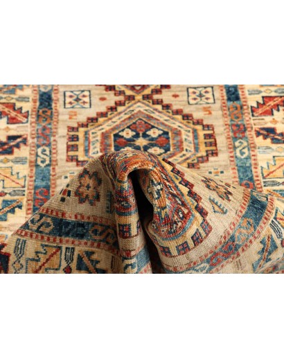 Tappeto Kazak Fine Pakistan marrone grigio 75x252