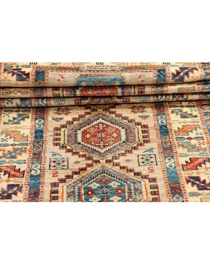 Tappeto Kazak Fine Pakistan marrone grigio 75x252