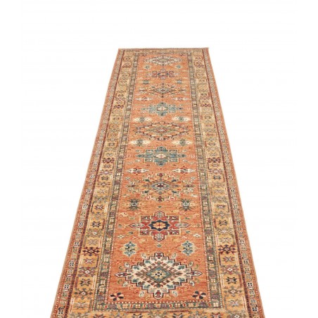 Tappeto Kazak Fine Pakistan marrone bianco 84x299