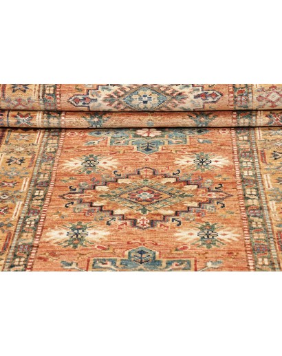 Tappeto Kazak Fine Pakistan marrone bianco 84x299