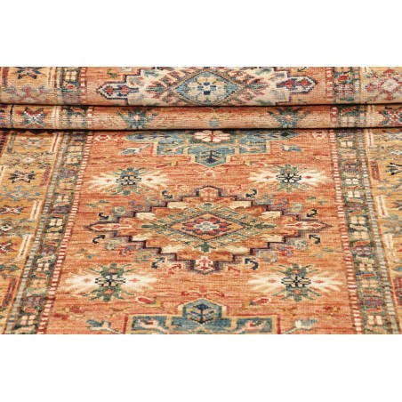 Tappeto Kazak Fine Pakistan marrone bianco 84x299
