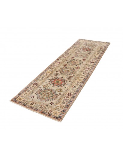 Tappeto Kazak Fine Pakistan marrone bianco 83x256