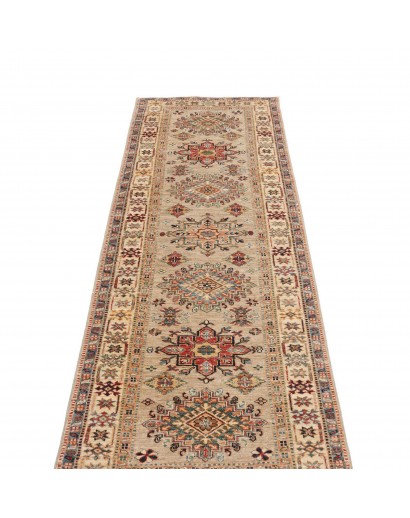 Tappeto Kazak Fine Pakistan marrone bianco 83x256