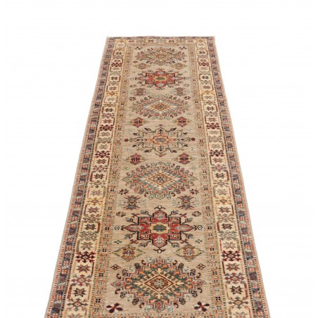 Tappeto Kazak Fine Pakistan marrone bianco 83x256