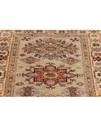 Tappeto Kazak Fine Pakistan marrone bianco 83x256
