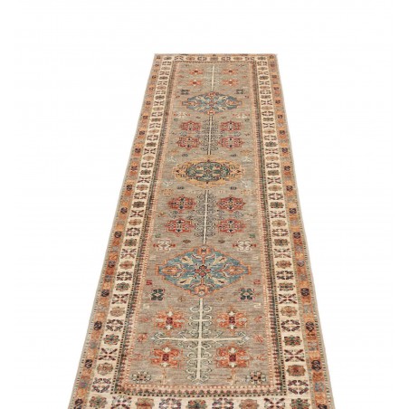 Tappeto Kazak Fine Pakistan marrone azzurro 79x254