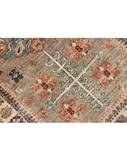 Tappeto Kazak Fine Pakistan marrone azzurro 79x254
