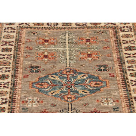 Tappeto Kazak Fine Pakistan marrone azzurro 79x254