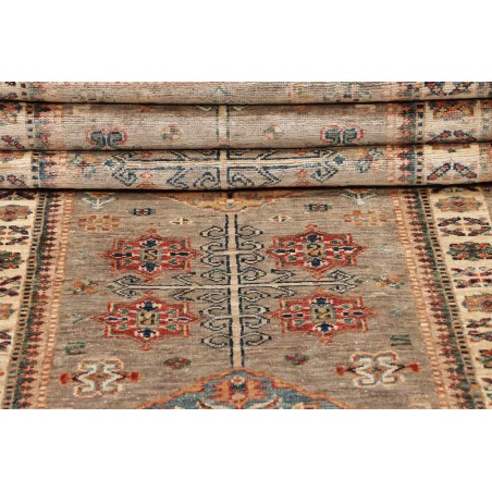 Tappeto Kazak Fine Pakistan marrone azzurro 79x254
